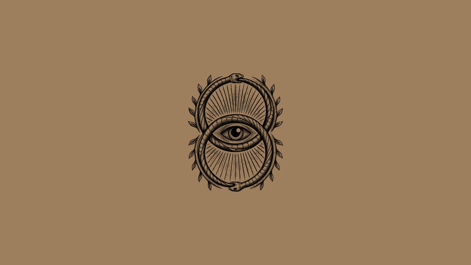 The CODEX ouroboros and eye emblem, embossed on card stock