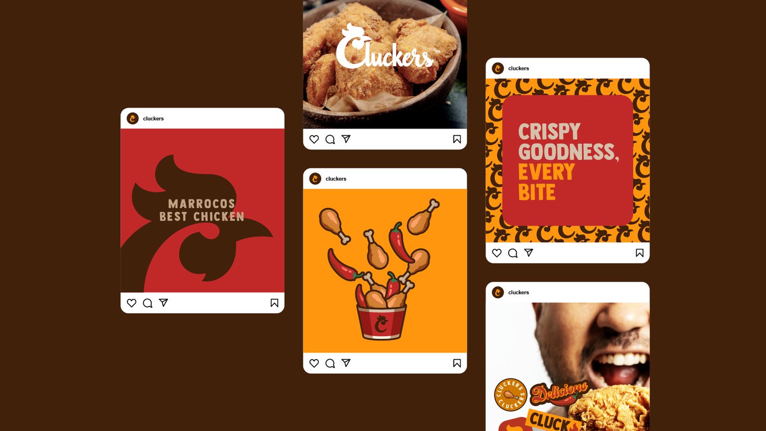 Cluckers — brand application